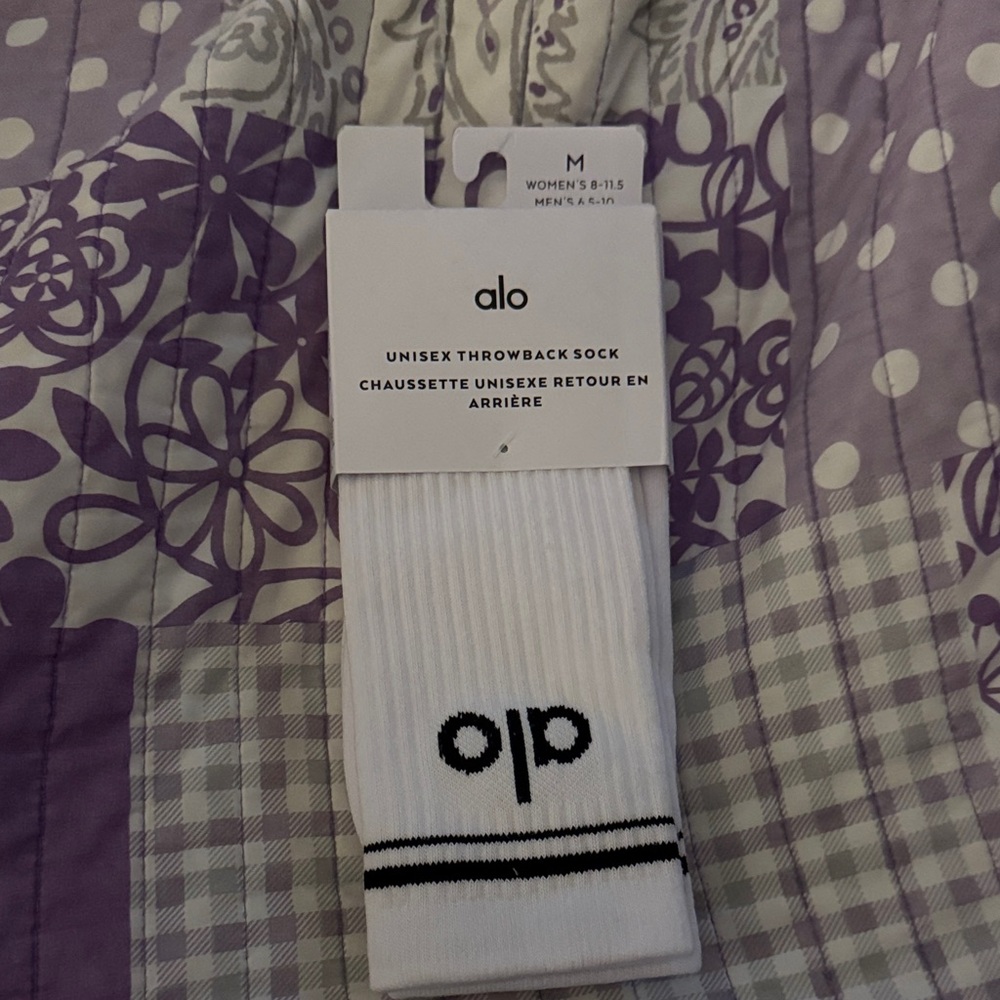 Brand NEW ALO Yoga White Athletic Socks